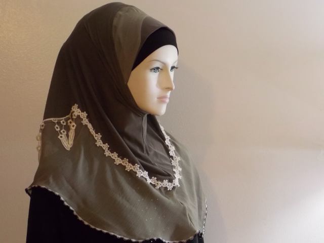 Greyish Summer stylish 1 piece hijab 3